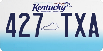 KY license plate 427TXA