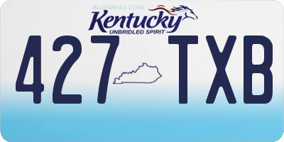 KY license plate 427TXB