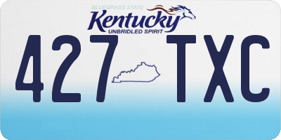 KY license plate 427TXC