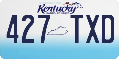 KY license plate 427TXD