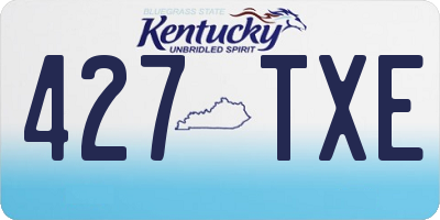 KY license plate 427TXE