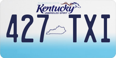 KY license plate 427TXI