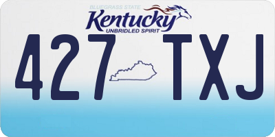 KY license plate 427TXJ