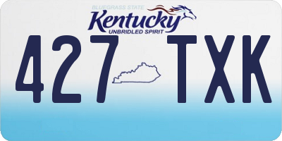KY license plate 427TXK