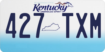 KY license plate 427TXM