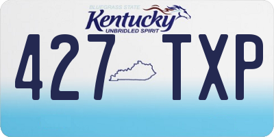 KY license plate 427TXP