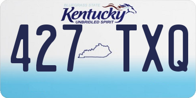 KY license plate 427TXQ