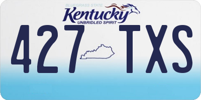 KY license plate 427TXS