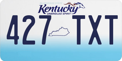 KY license plate 427TXT