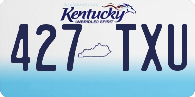 KY license plate 427TXU