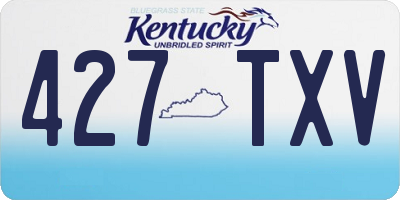 KY license plate 427TXV