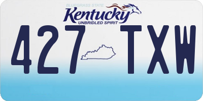 KY license plate 427TXW