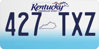 KY license plate 427TXZ