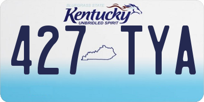 KY license plate 427TYA