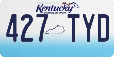 KY license plate 427TYD