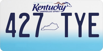 KY license plate 427TYE