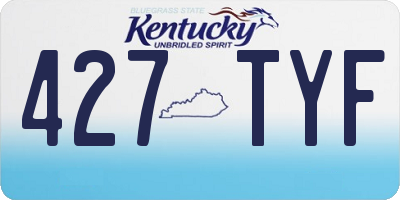 KY license plate 427TYF