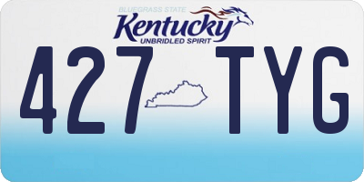 KY license plate 427TYG