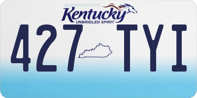 KY license plate 427TYI