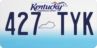 KY license plate 427TYK