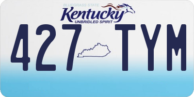 KY license plate 427TYM