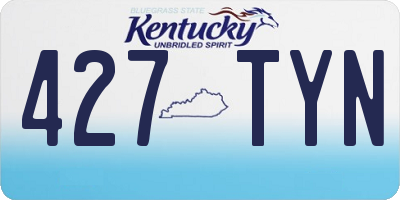 KY license plate 427TYN