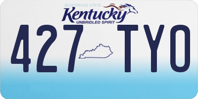 KY license plate 427TYO