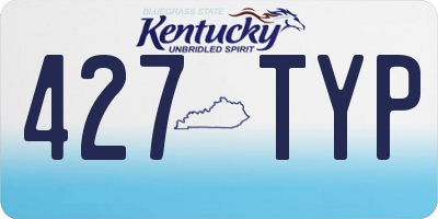 KY license plate 427TYP