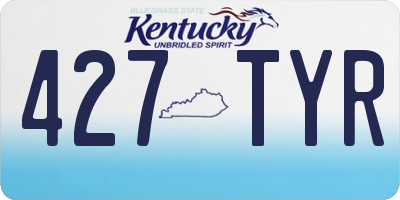 KY license plate 427TYR