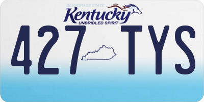 KY license plate 427TYS
