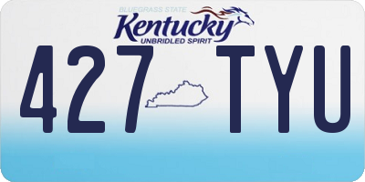 KY license plate 427TYU