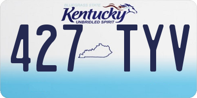 KY license plate 427TYV