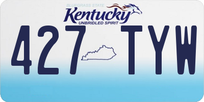 KY license plate 427TYW