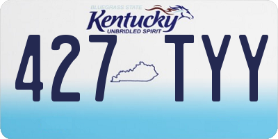 KY license plate 427TYY