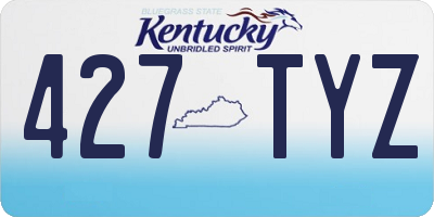 KY license plate 427TYZ