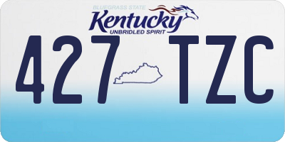KY license plate 427TZC