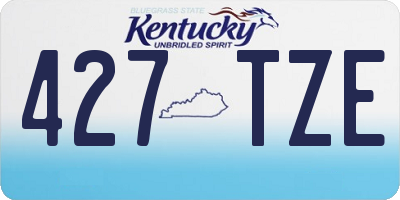 KY license plate 427TZE