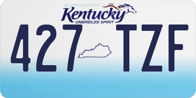 KY license plate 427TZF