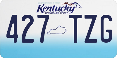 KY license plate 427TZG