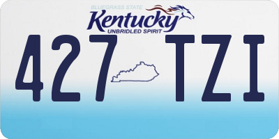KY license plate 427TZI
