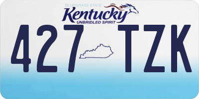 KY license plate 427TZK
