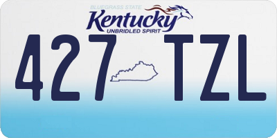 KY license plate 427TZL