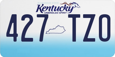 KY license plate 427TZO