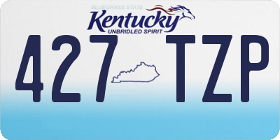 KY license plate 427TZP