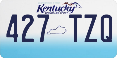 KY license plate 427TZQ