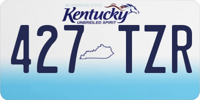 KY license plate 427TZR