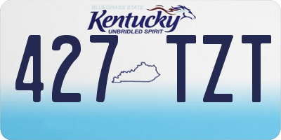 KY license plate 427TZT