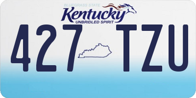 KY license plate 427TZU