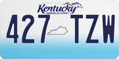 KY license plate 427TZW