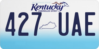 KY license plate 427UAE